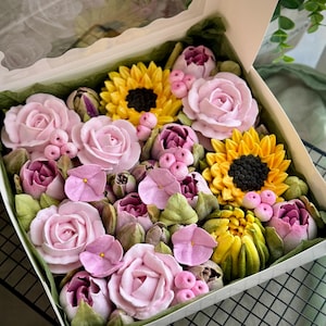 Handgemachte Marshmallow Blumen Box