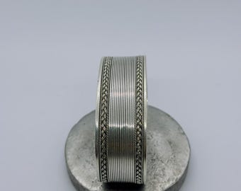 925 Sterling Silver Wide Cuff Bracelet | Men’s Bold Silver Jewelry,Fathers Day Gift