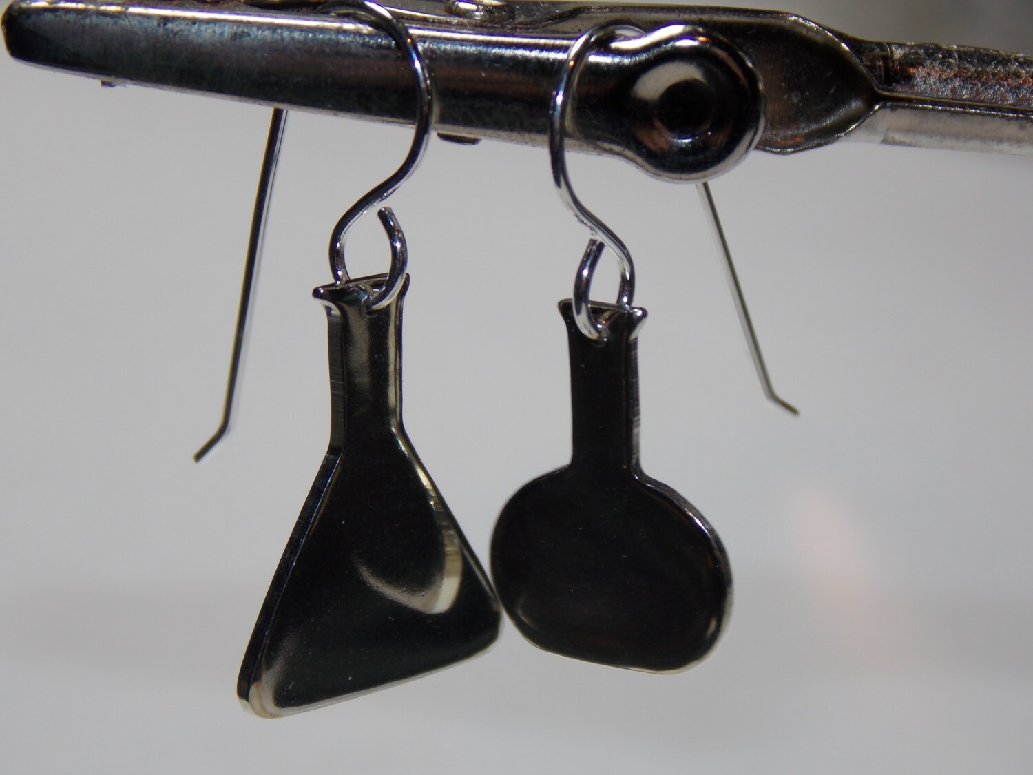 Geekery Beaker Earrings in Sterling Silver or Copper Etsy