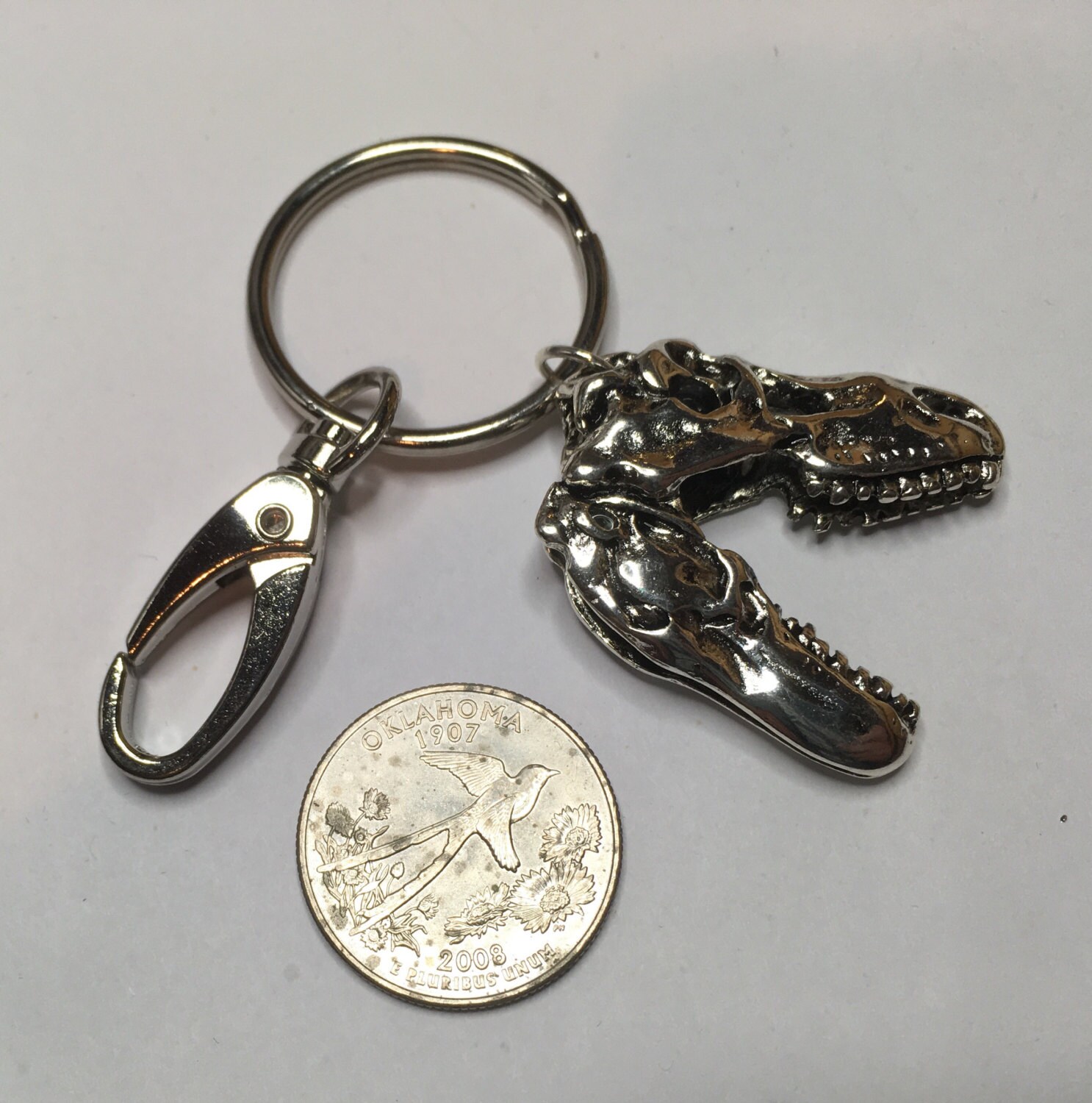 Geekery Trex Key Chain Dinosaur Purse Charm Etsy