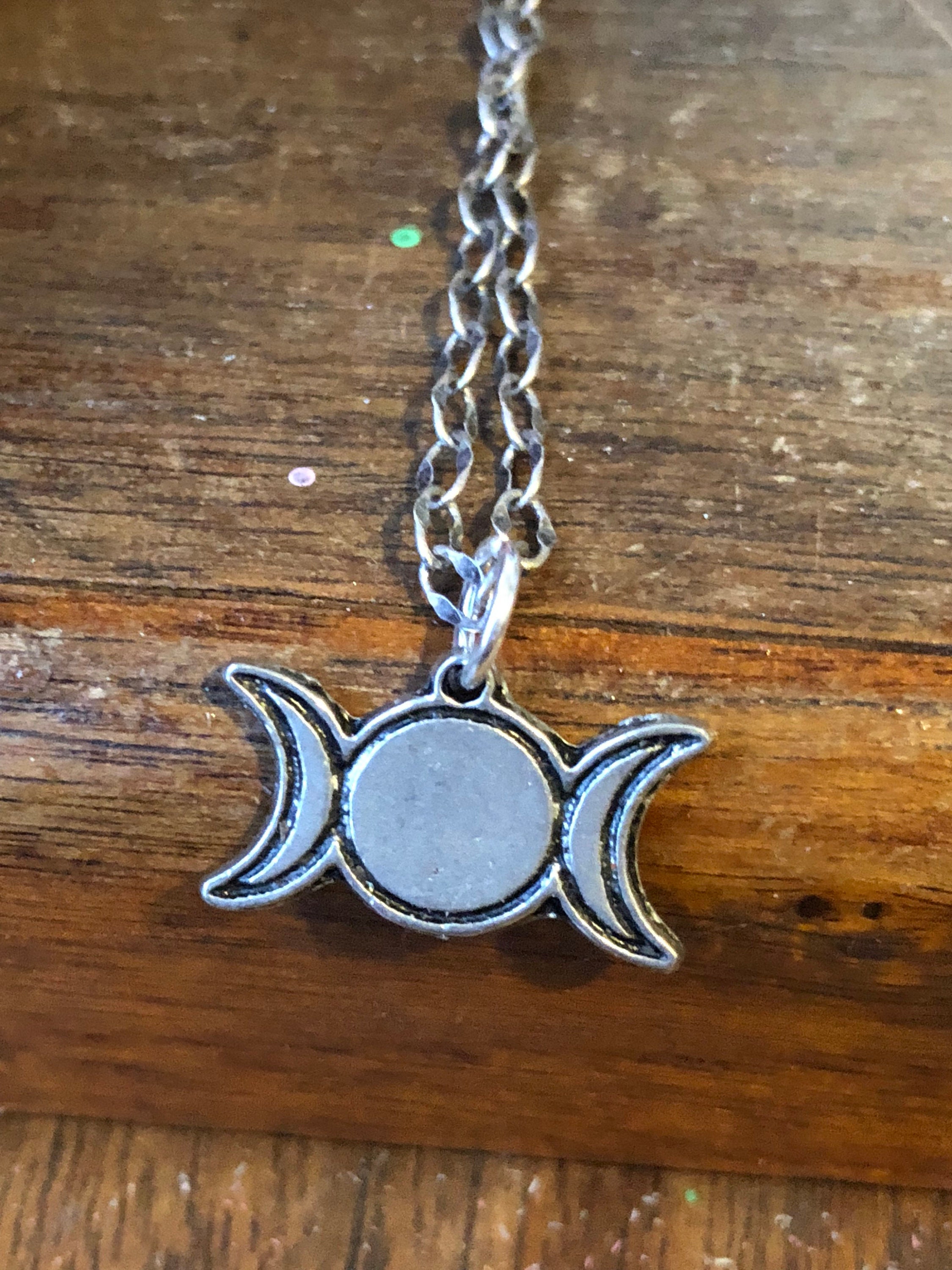 Lunar Phases Pendant Necklace Moon Sterling Silver Etsy UK
