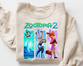 Disney Zootopia Characters Sweatshirt, Nick Wilde Hoodie, Judy Hopps Sweatshirt, Disney Family Trip Hoodie, Zootopia Police Shirt