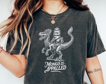 Camiseta "Mongo Is Horrored", camiseta "Princesa Donut", sudadera con capucha de la serie de libros, regalo para fans de LitRPG, sudadera con cuello redondo "Gato montando dinosaurio"