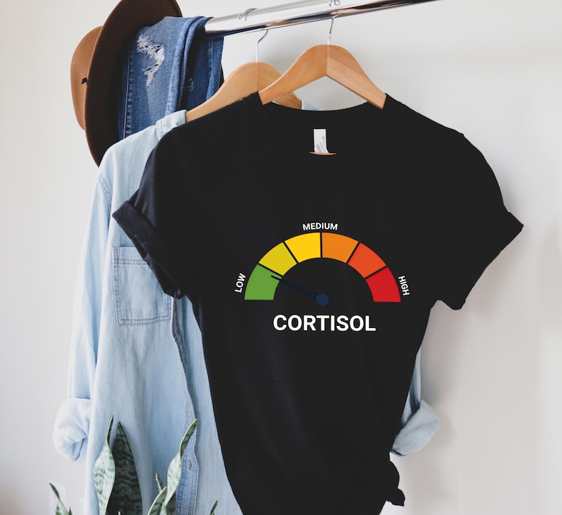 Low Cortisol Shirt, Funny Stress Meme Tee, Mental Health Sweatshirt, Internet Humor Crewneck, Sarcastic Wellness Gift For Friend Bild 6