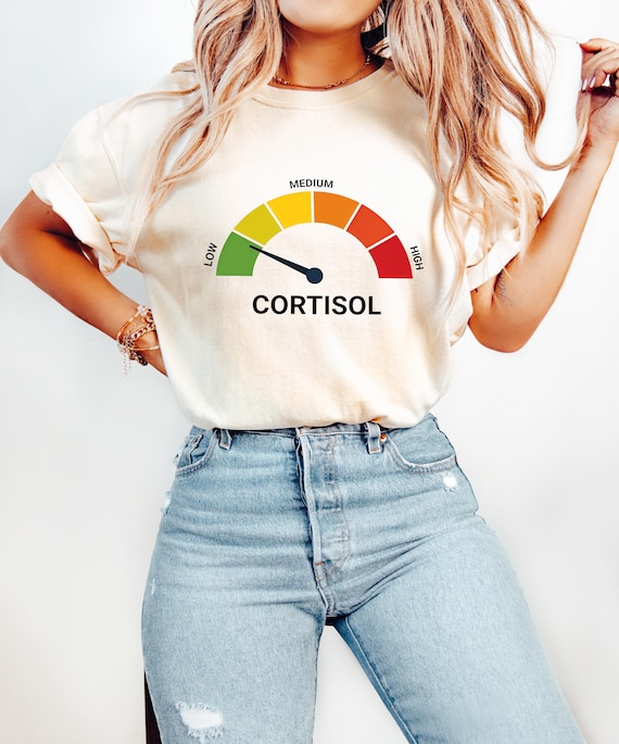 Low Cortisol Shirt, Funny Stress Meme Tee, Mental Health Sweatshirt, Internet Humor Crewneck, Sarcastic Wellness Gift For Friend