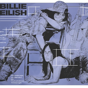 Billie Eillish poster (blue)