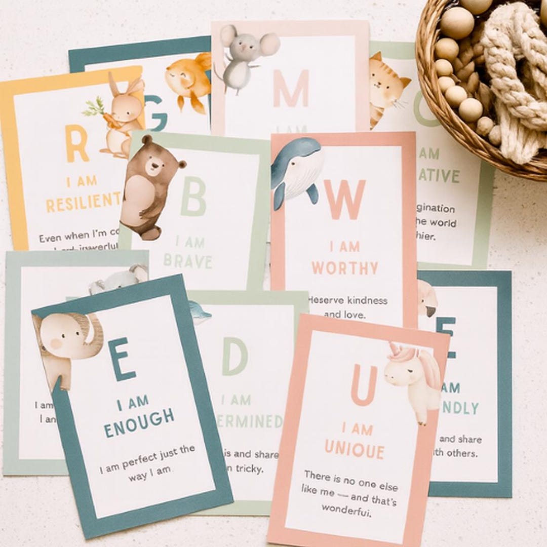 A–Z Affirmation Cards for Kids | Positive Mindset Printable | Mindful ...