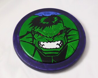 Incredible Hulk pie plate trivet Hand Painted