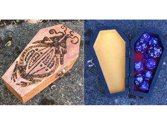 Petite boîte de dés Cthulhu Coffin HP Lovecraft