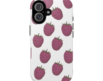 Himbeerfarben Muster Handyhülle | Robuste Hülle