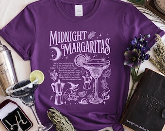 Midnight Margaritas Shirt, Practical Magic Witchy Tee, Salt Rosemary Lavender Love Halloween T-Shirt