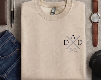 Custom Dad Hoodie with Kids Names, Personalized Dad Sweatshirt, New Dad Gift, Est 2025 Hoodie for Dad, Father's Day Gift, Custom Daddy Shirt