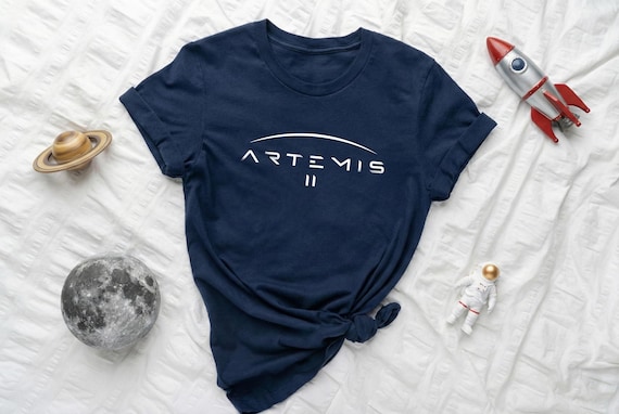 Artemis II Moon Mission T-Shirt, NASA Space Program Fan Tee, Astronomy Gift, Rocket Launch Shirt, Space Exploration Top, Unisex Graphic Tee