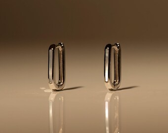 Mini fyrkantiga ringar, örhängen, sterlingsilver eller 16k guld vermeil