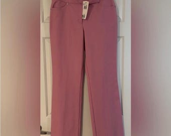 Escada Pink Embroidered Pants — Size 44 / US 12, New With Tags