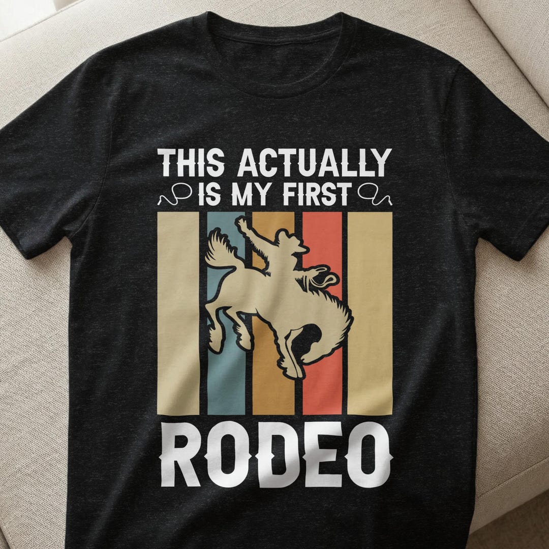 Neon Rodeo Shirt Design First Rodeo Png, Rodeo Shirt Design, Cowboy Sublimation Design, Western ...