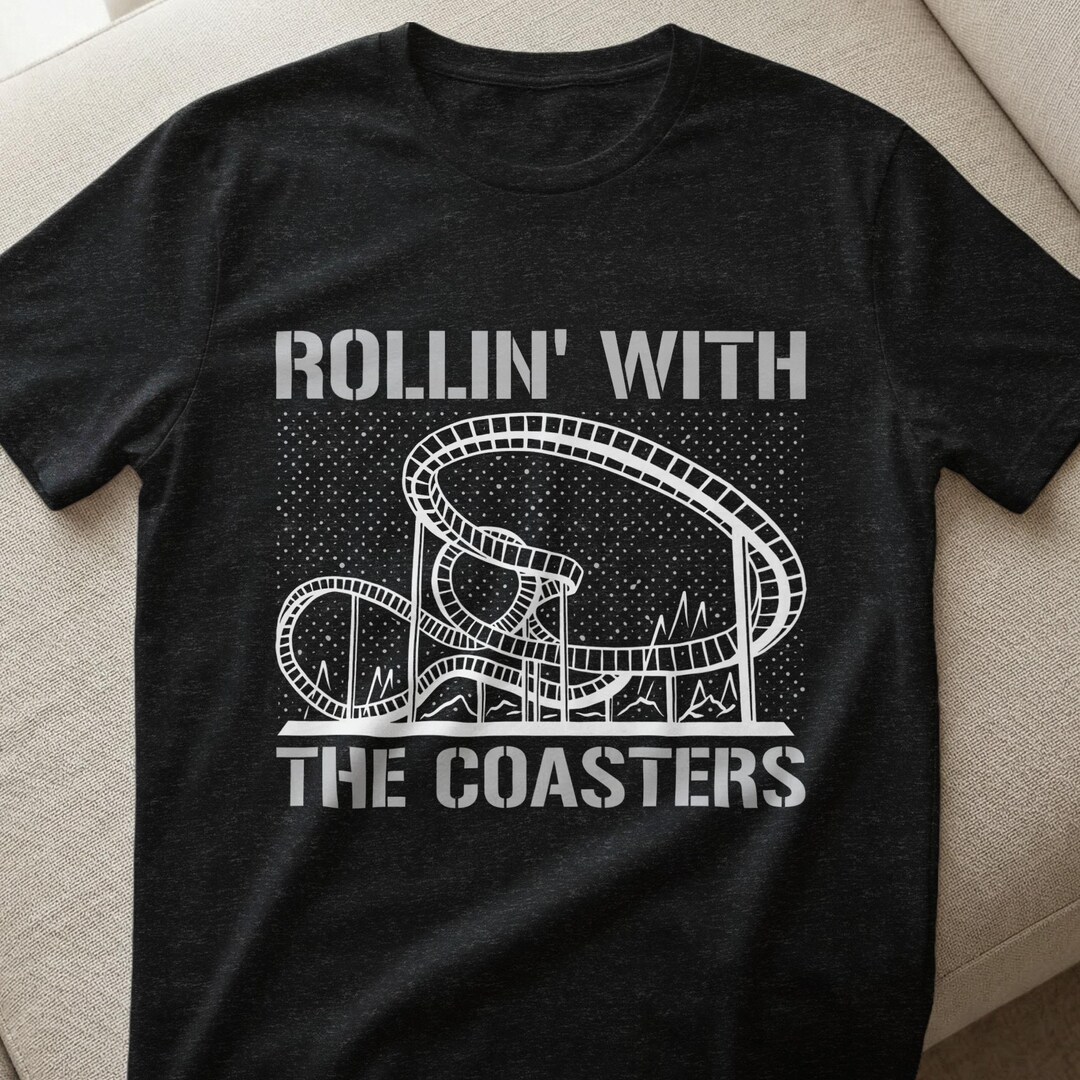 Roller Coaster Png, Coaster Ride Shirt Design, Amusement Park ...
