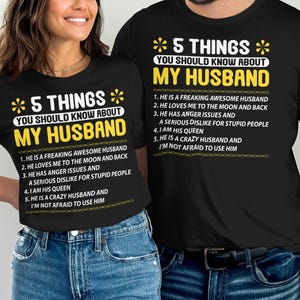 My Husband T-Shirt, Funny Wife Gift, Awesome Crazy Husband Tee, Sarcastic Marriage Humor, Proud Wife Statement Top, Queen Wife
