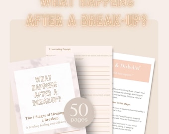 Healing After a Breakup — 7-Step Emotional Recovery Journal | Digital Self-Love & Reflection Guide (Printable PDF)