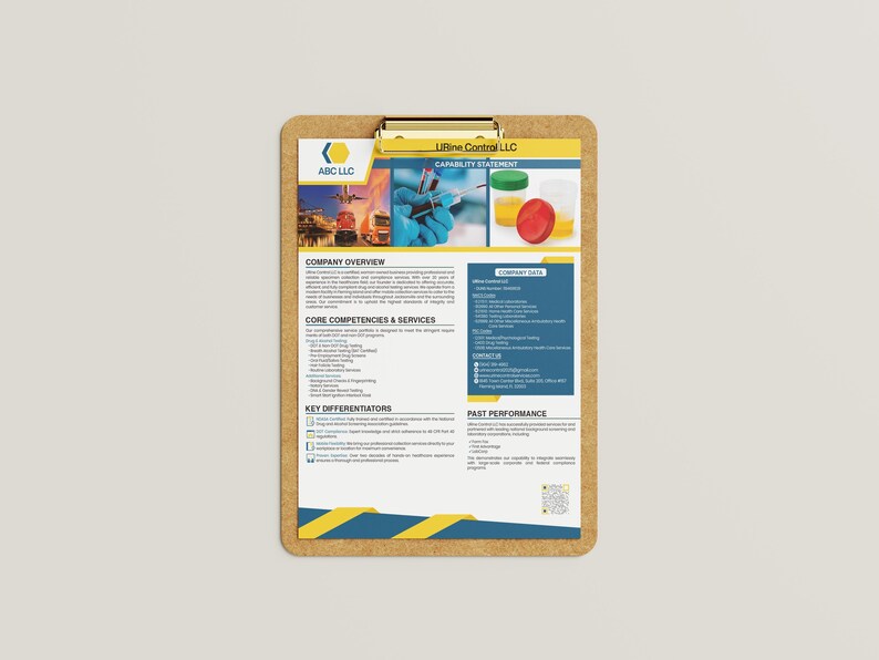 Capability Statement Template Canva + Adobe Illustrator, Editable ...