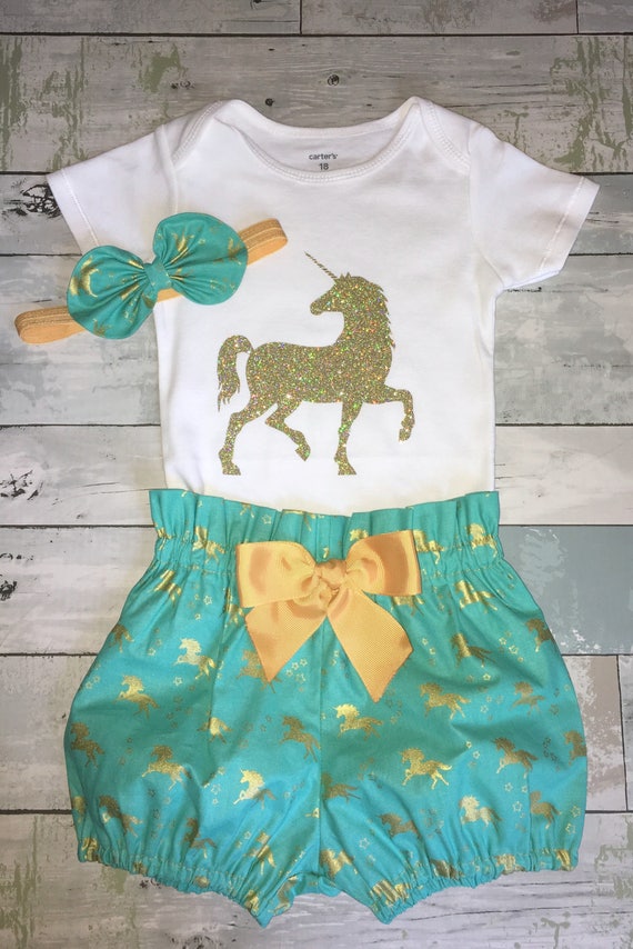 Gold Unicorn Onesie 1st Birthday Onesie Cake Smash Outfit Etsy