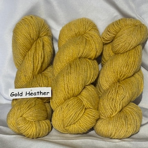 2-Ply Worsted Weight Yarn – 100% Sheep Wool – Yellows – 210 yds / 4 oz