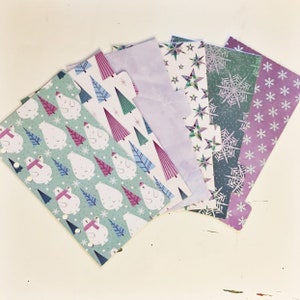 Teal Purple Blue Watercolor Winter Bears Tree Star Scarf Snowflakes Rainbow Foil Personal Laminated Dividers For Personal Size Planners