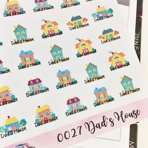 0027 bunten "Vaters Haus" Haus Aufkleber Bogen Sticker Planner Aufkleber Erin Condren Life Planner glücklich Planner Hause gemischt