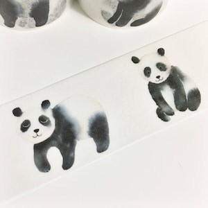 Wunderschöne Aquarell schwarz und weiß Panda Washi Tape 11 yards 10 Meter 30mm