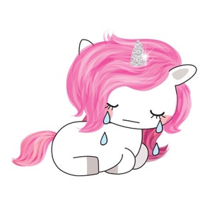 Triste Rosie 0062 Chorando Unicórnio Folha Emocional de Adesivos Planejador Adesivos Erin Condren Planejador de Vida Planejador Feliz Planejador Pessoal
