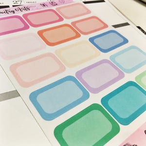 0015 Pretty Colorful  Half Box Sheet of Stickers Planner Stickers Erin Condren Life Planner Happy Planner Accessories