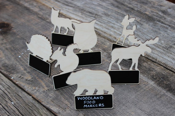 Woodland Baby Shower Decorations, Woodland Animals, First Birthday Party,Chalkboard Sign, Food Markers, Signs,Supplies, Deer, Bear, Hedgehog Il_570xn