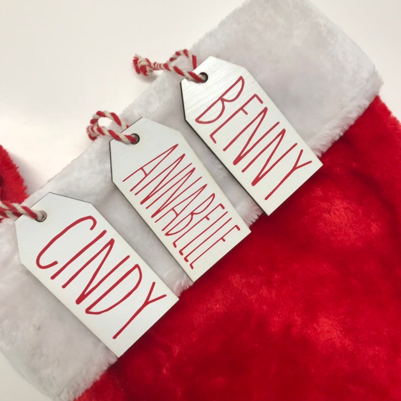 Personalized Christmas Stocking Tags Christmas gift tag | Etsy