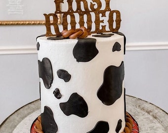 Erster Rodeo Geburtstag Cake Topper. Cake Topper, 1. Geburtstag, Geburtstag, 1. Geburtstag Party Zubehör, Cowboy, Rodeo, Dekoration, Dekoration