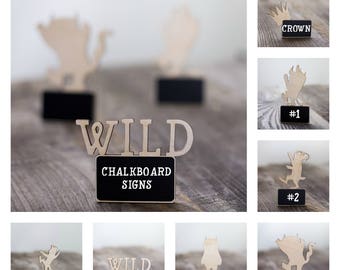 Where the Wild Things Are Party Supplies, Chalkboard Signs, Baby Shower Decor, Birthday Decoration, Crown, Cake Topper,Wild One Birthday Boy