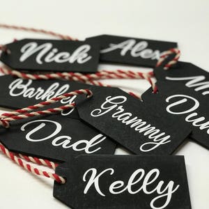 Personalized Christmas Stocking Tags, Christmas gift tag, Christmas labels, Present tags, Name Ornament tags, Custom Wedding Place Cards image 6