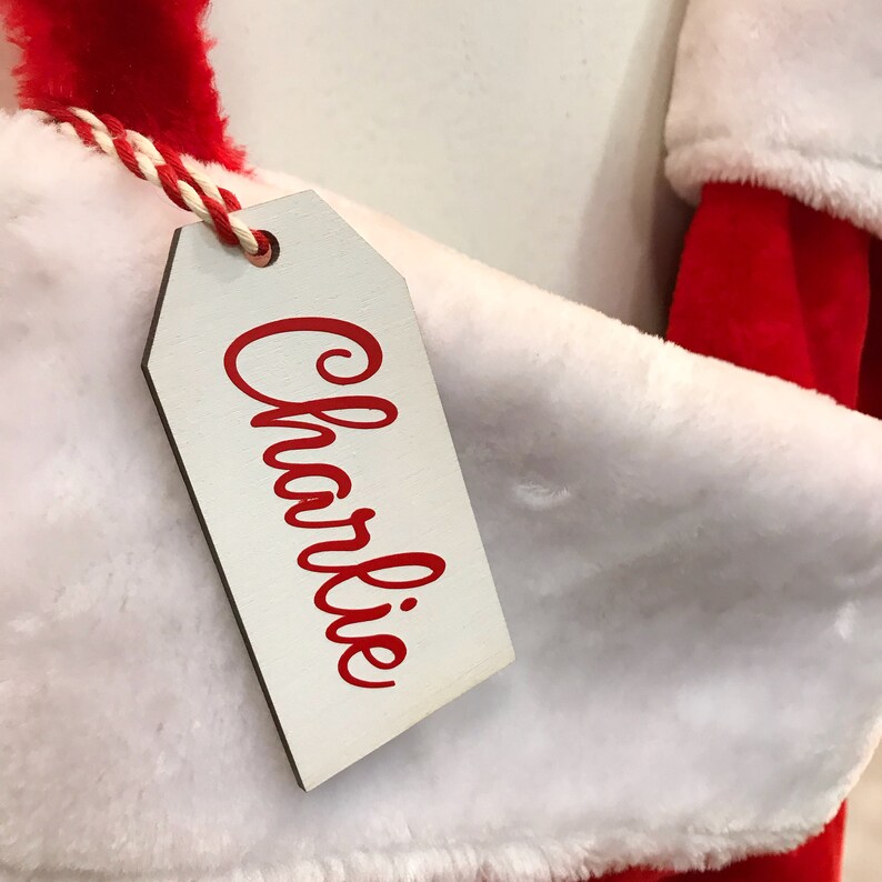 Personalized Christmas Stocking Tags Christmas gift tag | Etsy