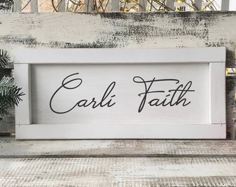 Nursery Decor, Personalized Name Signs, Rustic Farmhouse Sign, Baby Shower, Christian Signs, Custom Kids Bedroom Decoration, Girl, Boy