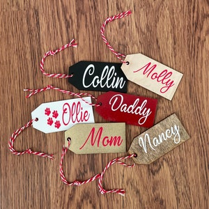 Personalized Christmas Stocking Tags, Christmas gift tag, Christmas labels, Present tags, Name Ornament tags, Custom Wedding Place Cards image 5