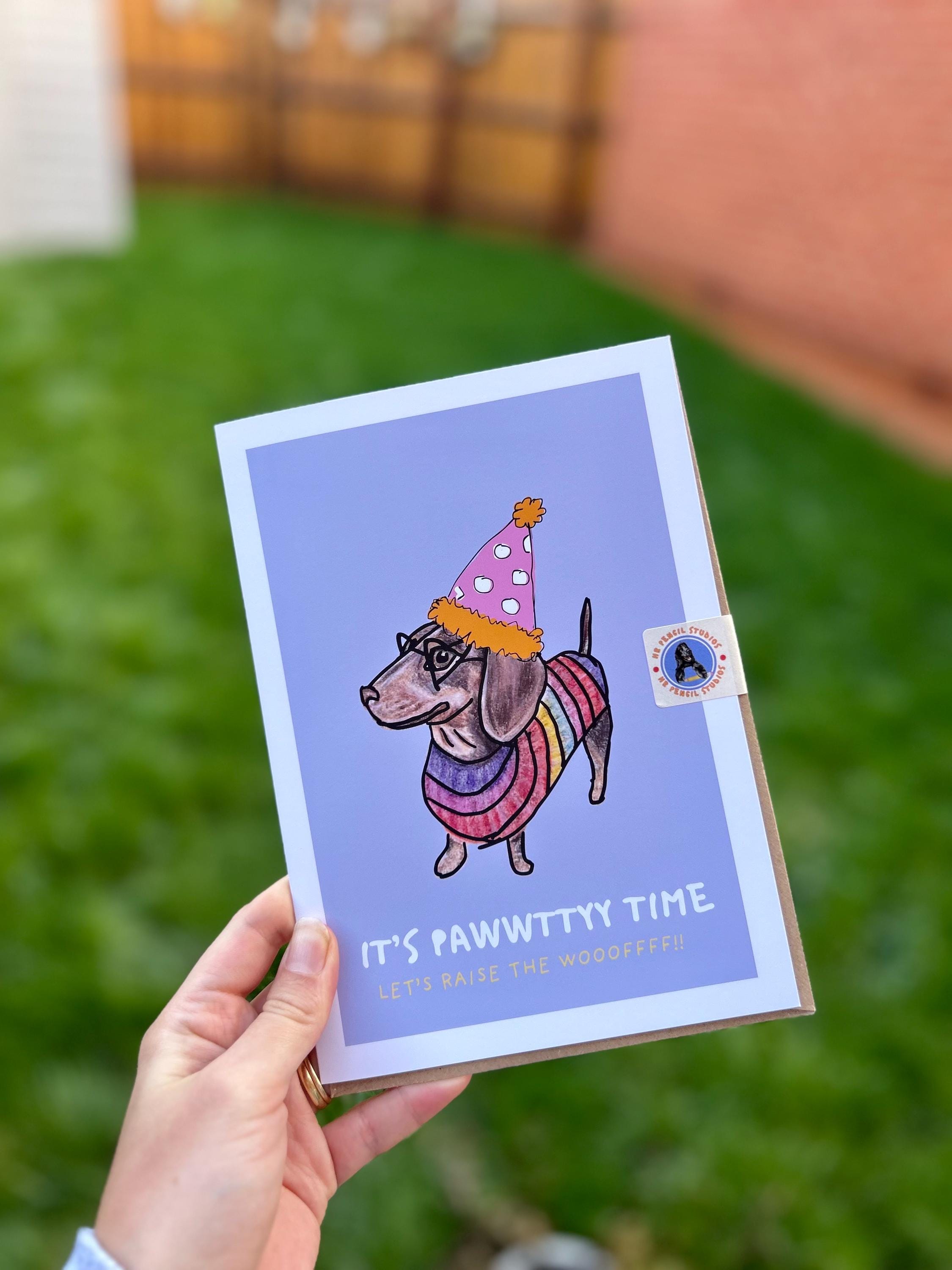 Funny Dachshund Birthday Card A5, Dachshund Card, Dog Lovers Cards, Dog ...