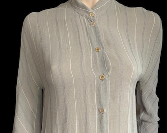 Reserved Vintage GIORGIO ARMANI Striped Cotton Shirt: 80s Designer