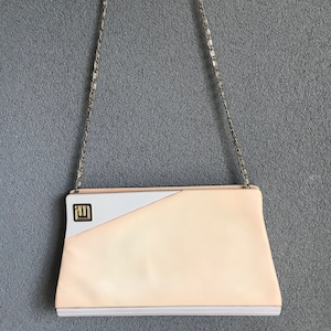Maurizio Righini | Lackleder Lachs | Leder handtasche | Tasche | Roma | Italienisches Design | sixties | Clutch | Geldbörse | Schultertasche