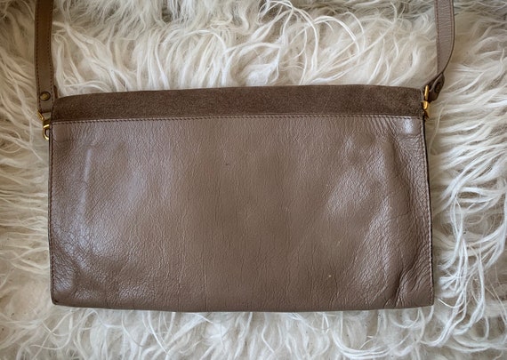 Ted Lapidus  | vintage handbag | khaki | suède wi… - image 4