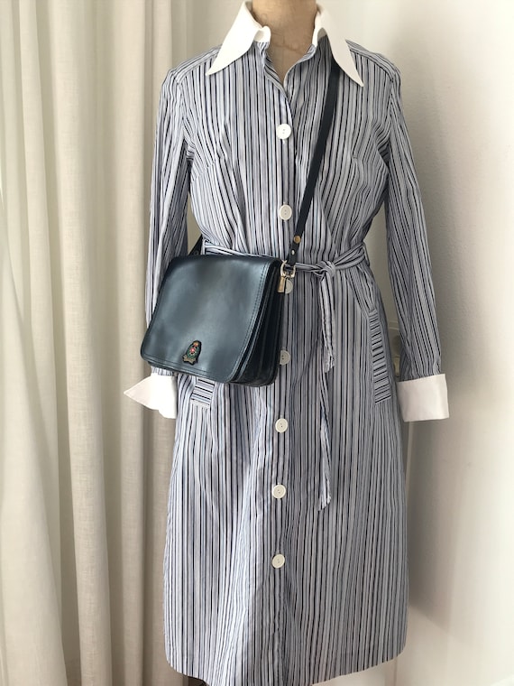 Vintage shirt dress | L'Espoir | striped | shirtd… - image 3