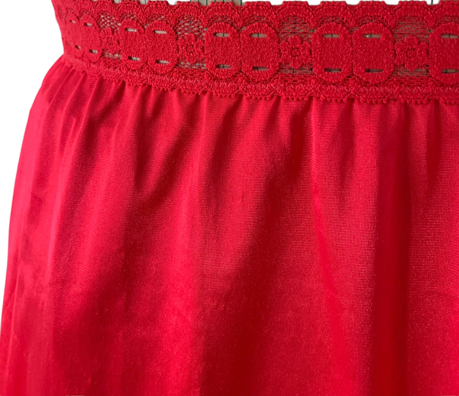 Vintage half slip | underskirt | Olga Secret Hug | red | nylon | lace ...