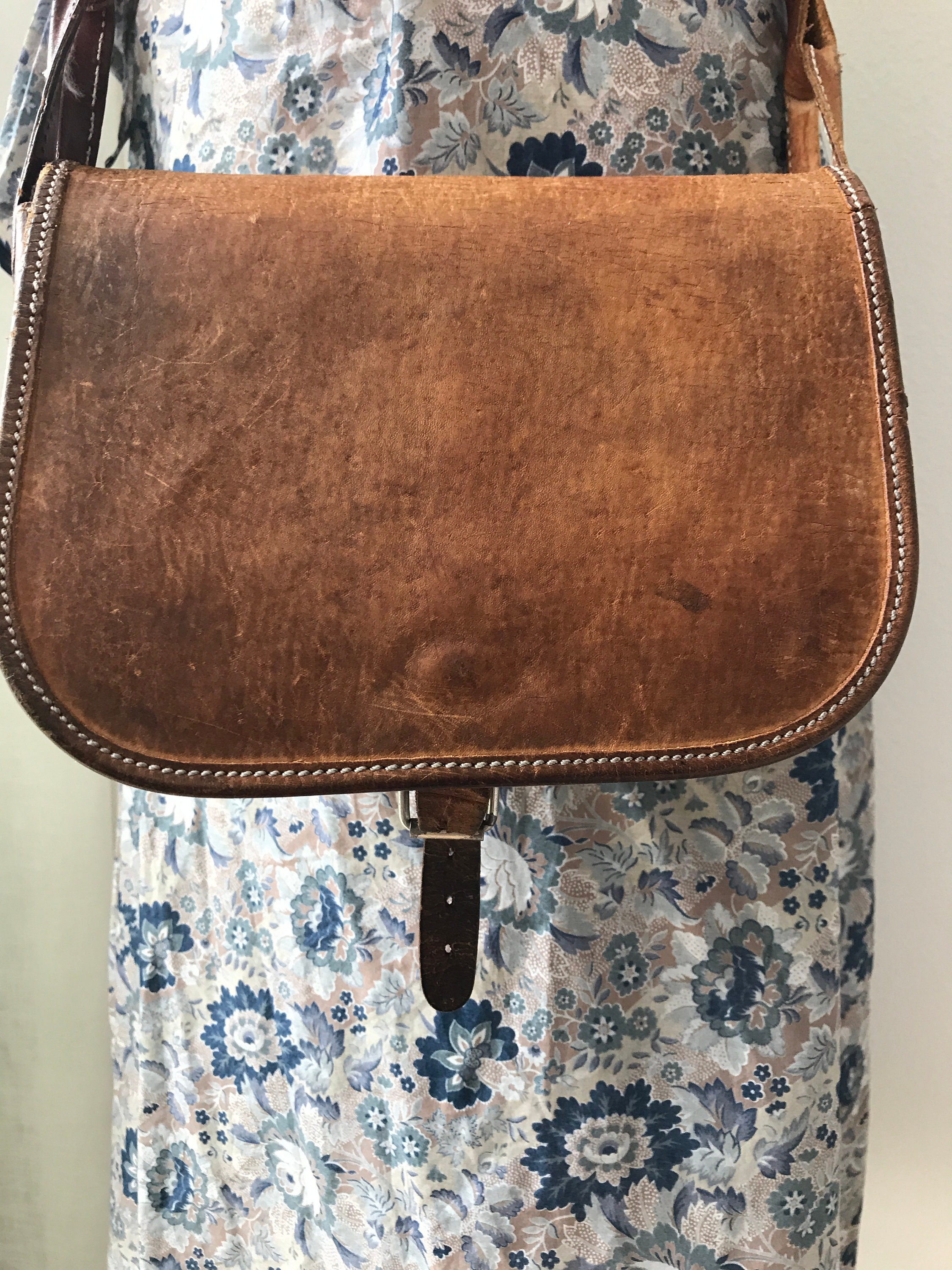 Vintage saddle bag Festival bag Hippie bag Boho shoulder bag