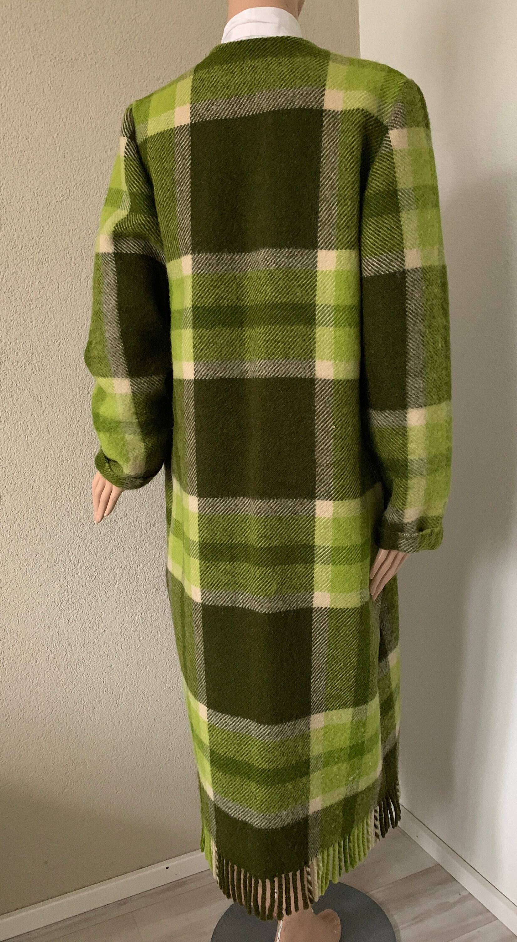 Handmade Hand tailored blanket coat jacket blanket coat wool