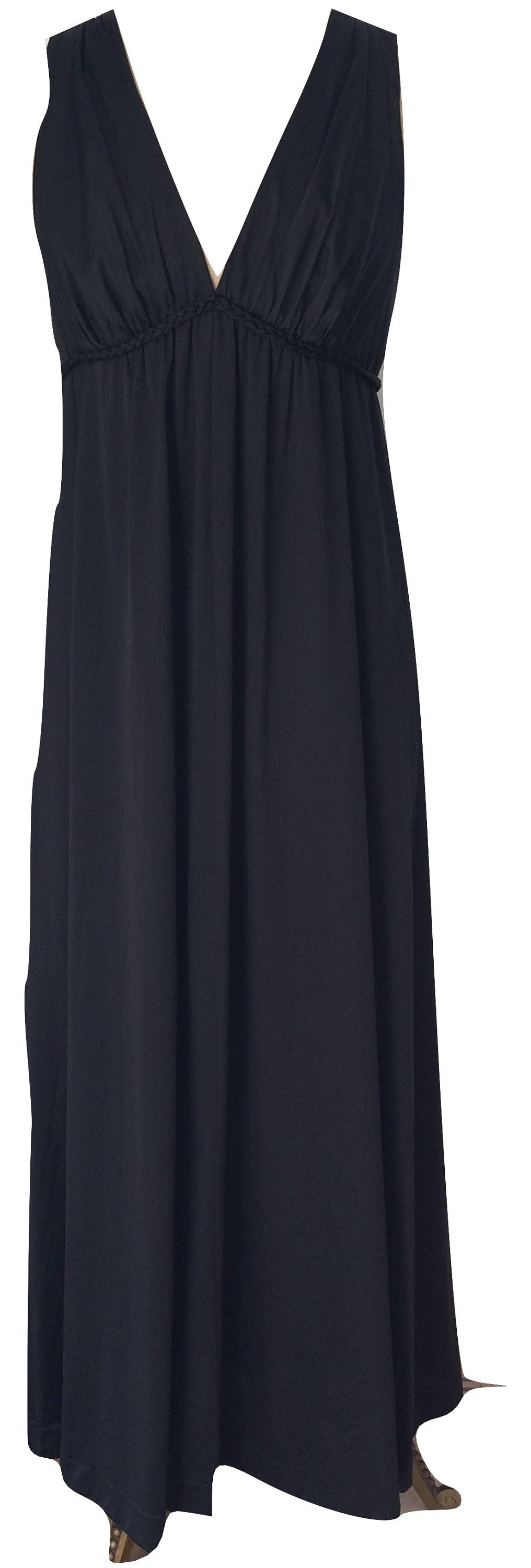 Vintage Vanity Fair black maxi night gown, size XS or S