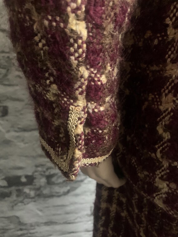 Handmade two piece set | vintage set | Chanel style set | suit | skirt and jacket | eighties |  bordeaux beige | size M View 6
