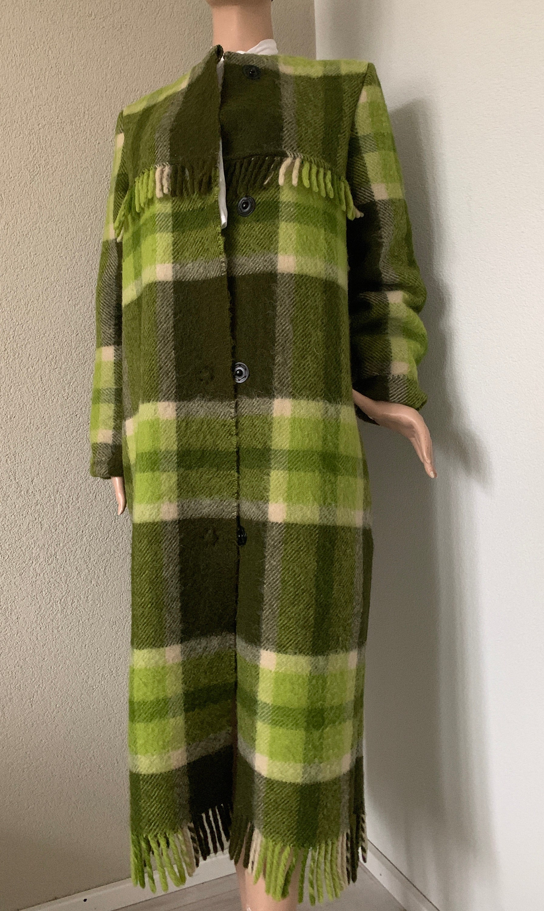 Handmade Hand tailored blanket coat jacket blanket coat wool